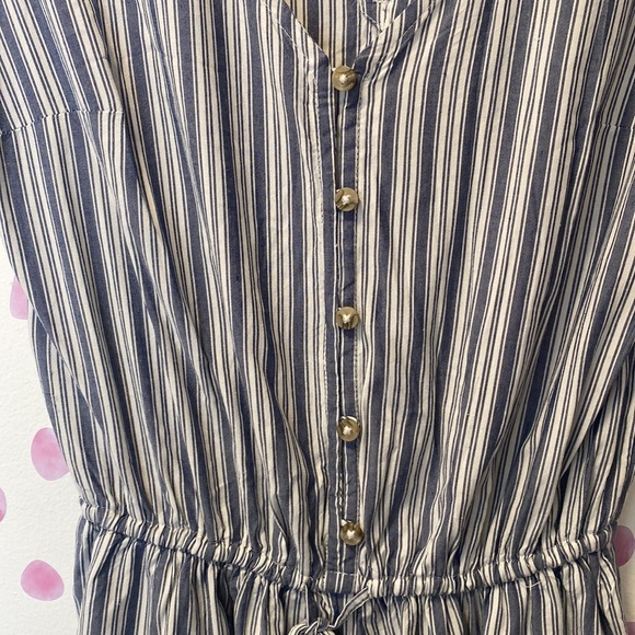 Hollister Striped Short Sleeve Romper with Draw String Waist - Picture 2 of 6
